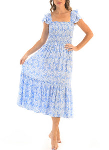 The Dress in Periwinkle Floral