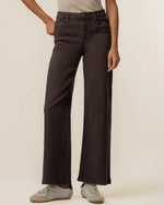 Load image into Gallery viewer, The Wide Leg Side Panel Jean in Chocolate
