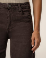 Load image into Gallery viewer, The Wide Leg Side Panel Jean in Chocolate
