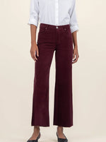 Load image into Gallery viewer, The Corduroy Wide Leg in Dark Plum
