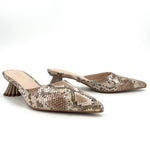 Load image into Gallery viewer, The Snake Mule with Sculpted Heel in Natural
