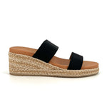 Load image into Gallery viewer, The Elastic 2 Band Espadrille in Black
