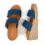 Load image into Gallery viewer, The Elastic 2 Band Espadrille in Denim
