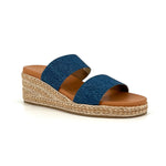 Load image into Gallery viewer, The Elastic 2 Band Espadrille in Denim
