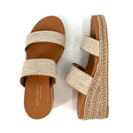 Load image into Gallery viewer, The Elastic 2 Band Espadrille in Natural Linen
