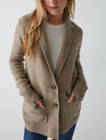 Load image into Gallery viewer, The Knit Blazer in Dark Oatmeal
