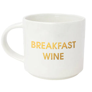 The Breakfast Wine Mug in White Gold