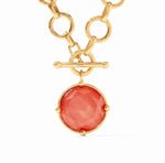 Load image into Gallery viewer, The Honeybee Statement Necklace in Coral
