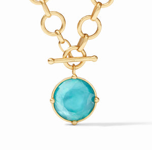 The Honeybee Statement Necklace in Bahamian Blue