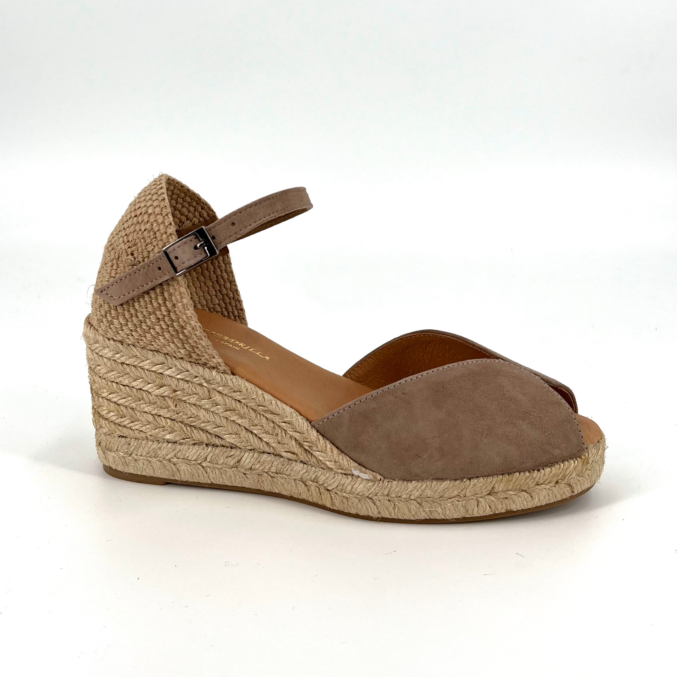 The Peep Toe Espadrille in Taupe