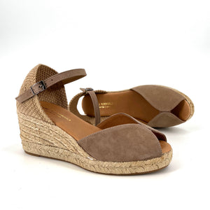 The Peep Toe Espadrille in Taupe