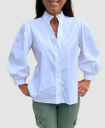 Load image into Gallery viewer, The Poplin Top in White
