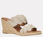 Load image into Gallery viewer, The Raffia Twist 2 Band Espadrille in Natural White
