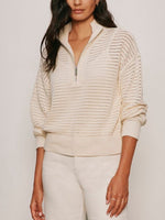 Load image into Gallery viewer, The Open Knit 1/2 Zip Sweater in Collagen
