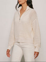 Load image into Gallery viewer, The Open Knit 1/2 Zip Sweater in Collagen
