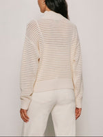 Load image into Gallery viewer, The Open Knit 1/2 Zip Sweater in Collagen
