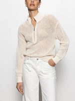 Load image into Gallery viewer, The Open Knit 1/2 Zip Sweater in Natural
