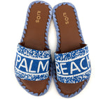 Load image into Gallery viewer, The Palm Beach Beaded Slide in Blue
