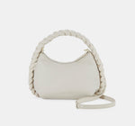 Load image into Gallery viewer, The Braided Leather Strap Crossbody in Ivory
