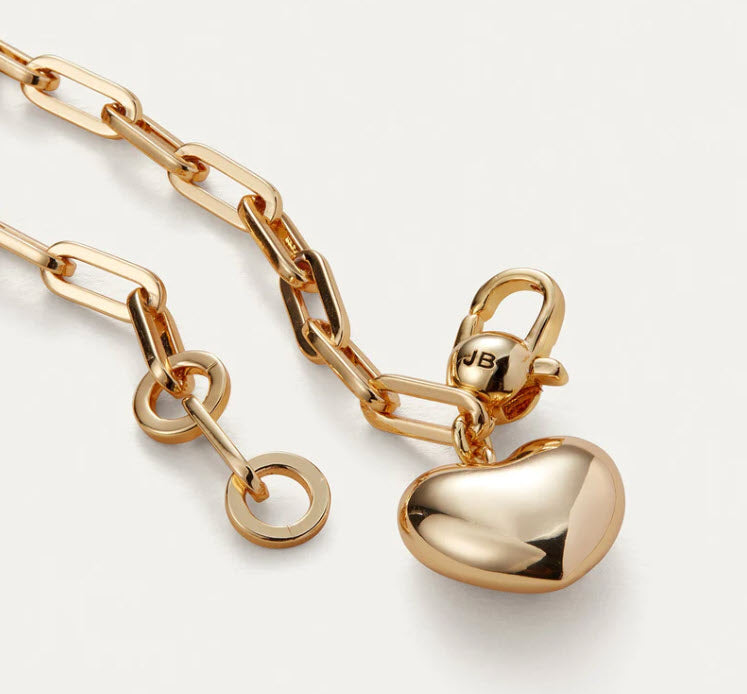 The Puffy Heart Bracelet in Gold