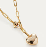 Load image into Gallery viewer, The Puffy Heart Necklace in Gold
