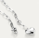 Load image into Gallery viewer, The Puffy Heart Necklace in Silver
