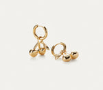 Load image into Gallery viewer, The Puffy Heart and Cherry Earring Set in Gold
