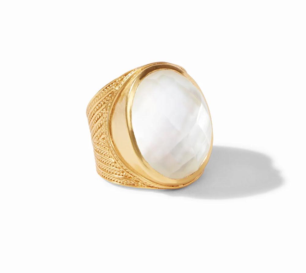 The Verona Statement Ring in Gold Crystal