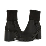 Load image into Gallery viewer, The Sweater Top Cuff Bootie in Black
