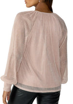 Load image into Gallery viewer, The Metallic Blouse in Pink Champagne
