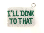 Load image into Gallery viewer, The Beaded Pickleball Pouch in White Green

