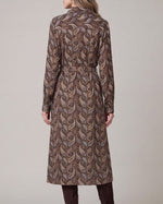 Load image into Gallery viewer, The Paisley Midi Dress in Brown
