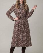Load image into Gallery viewer, The Paisley Midi Dress in Brown
