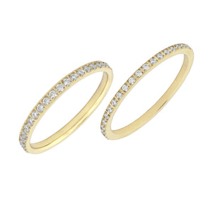The Sloane Ring Set of Two in Gold