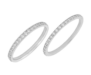 The Sloane Ring Set of Two in Silver