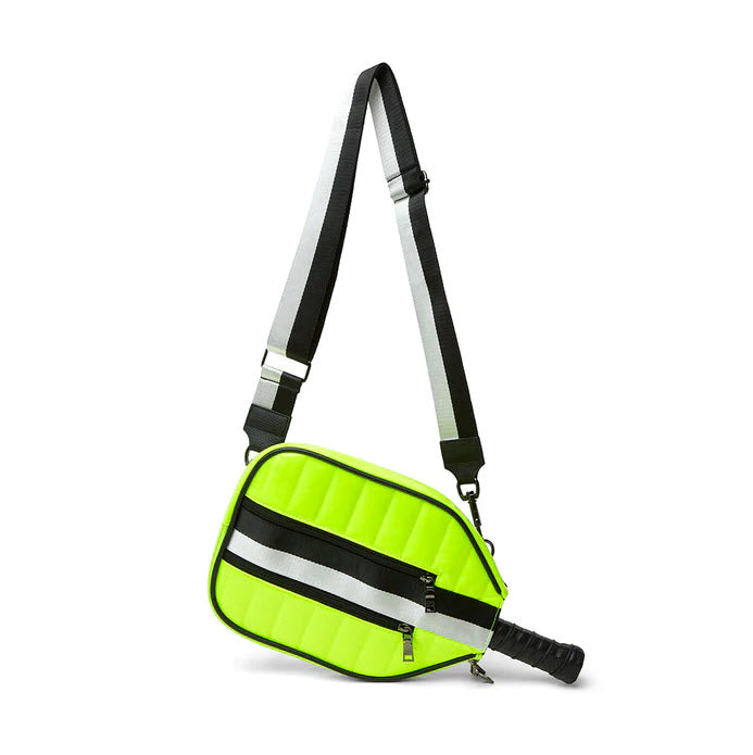 The Sporty Sleeve Pickle Racket Cover in Neon Yellow