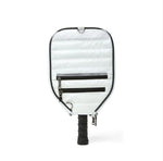 Load image into Gallery viewer, The Sporty Sleeve Pickle Racket Cover in White Patent
