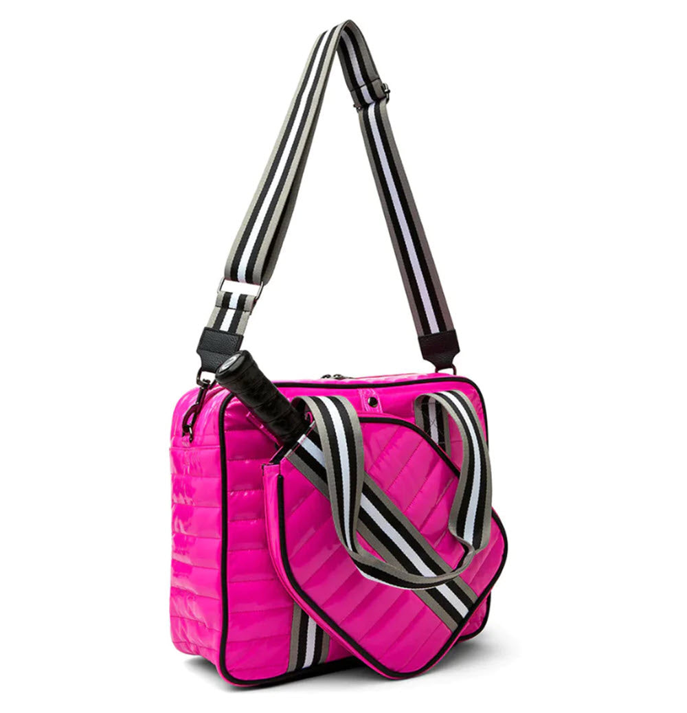 The Pickleball Tote in Pink Patent