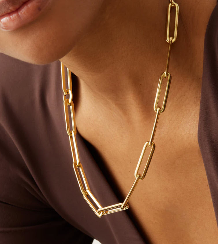 The Open Link Necklace in Gold