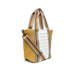 Load image into Gallery viewer, The Sunset Tote in Dune Raffia and White Patent
