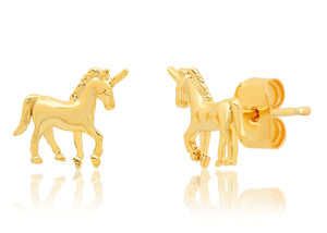 The Unicorn Studs in Gold