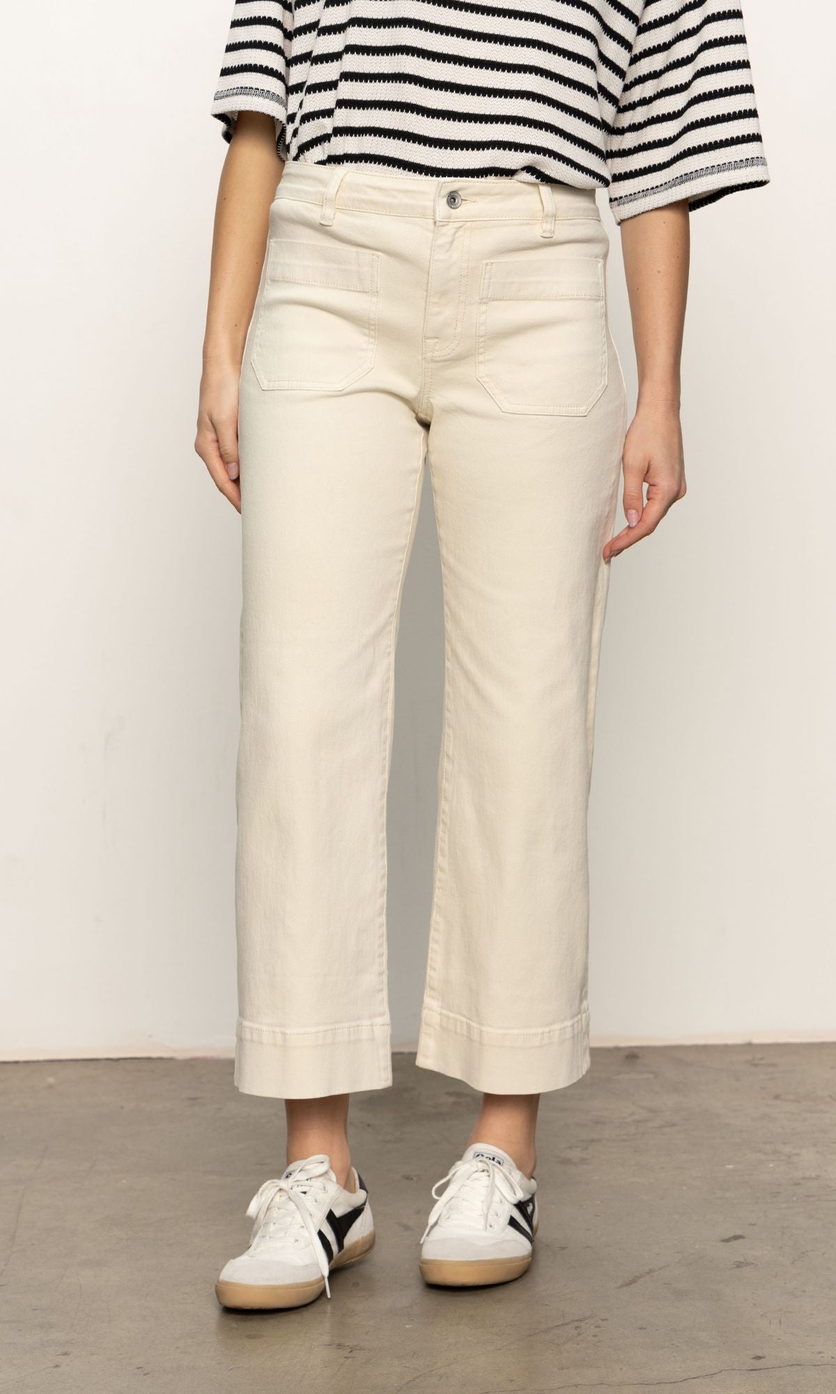 The Patch Pocket Wide Leg in Vanilla