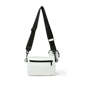The Downtown Crossbody in White Patent