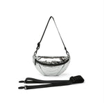 Load image into Gallery viewer, The Little Runaway Crossbody in Silver Liquid
