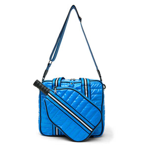The Pickleball Tote in Blue Patent