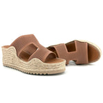 Load image into Gallery viewer, The Perforated Slide Espadrille in Taupe
