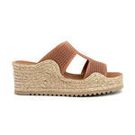 Load image into Gallery viewer, The Perforated Slide Espadrille in Taupe

