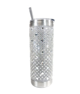 The Crystal Tumbler in White Diamond Silver