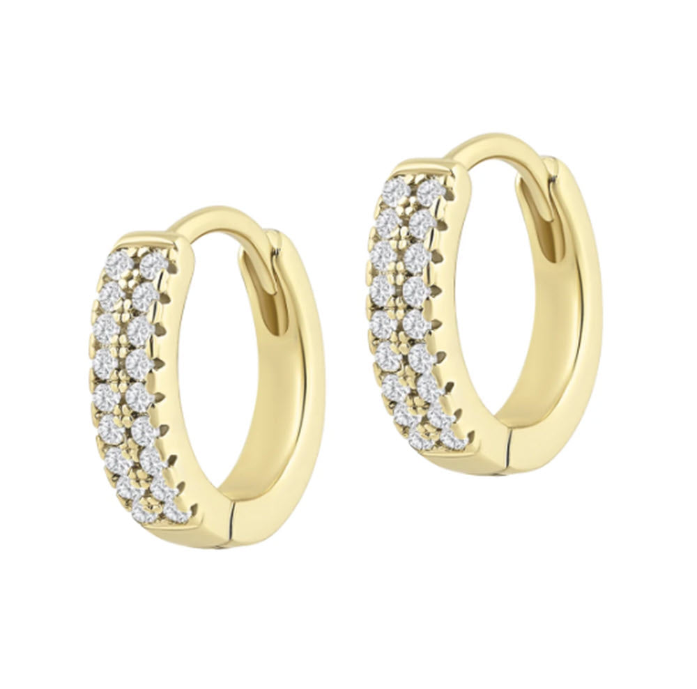 The Vogue Hoop in Gold CZ