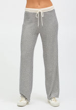 Load image into Gallery viewer, The Nautical Stripe Pant in Onyx/Ivory
